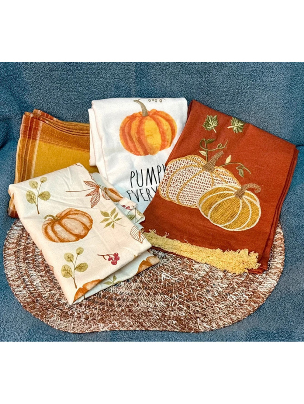 Fall/pumpkin dish towels/Napkins